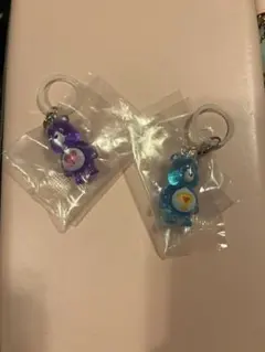 ケアベア　めじるしチャームアクセサリー　クリアマスコットチャーム２　２点セット