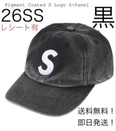 supreme Pigment Coated S Logo 6-Panel 黒