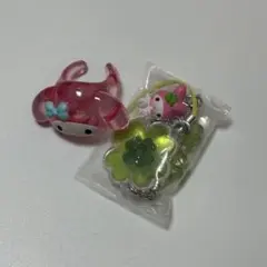 マイメロ　シークレットクローバーストラップむねきゅん平成女児アイテムガチャガチャ