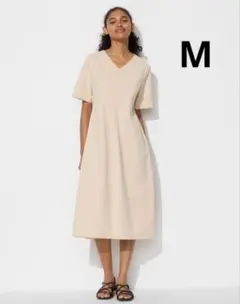 ユニクロ UNIQLO ウルトラストレッチ エアリズムワンピース 5分袖