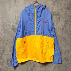 【美品】(M) ノースフェイス ナイロンジャケット 軽量 アウトドア 青黄