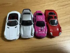 ミニカーセット（ホワイト・シルバー・ピンク・レッド）