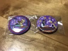 ディズニー刺繍缶バッジ　ラプンツェル&アラジン