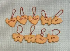 たべっこどうぶつ　ビスケット　ラバーキーホルダー 6種類　9個セット