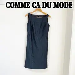 COMME CA DU MODE コムサデモード　ノースリーブ 膝丈 ワンピース