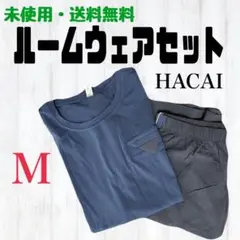 HACAI パジャマ メンズ 綿 半袖 ルームウェア 部屋着 上下セット 夏 M