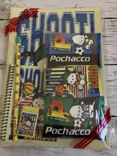 レトロ　サンリオ　ポチャッコ　文具　ノート　えんぴつ　消しゴム　ティッシュ　①