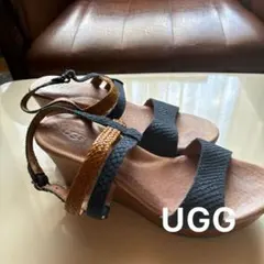 UGG ネイビー ウェッジサンダル　厚底