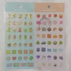 ぷくぷくスイーツ ぷくぷくアイコン シール ぷっくりシール ダイソー