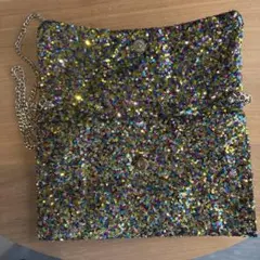 多色スパンコール クラッチバッグ