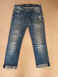 7 For All Mankind クロップドストレートデニム
