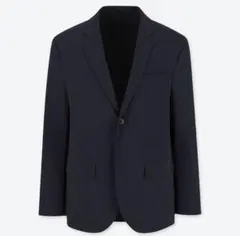 感動ジャケット（ウルトラライト・コットンライク・袖丈着丈標準）ネイビー　XLサイ