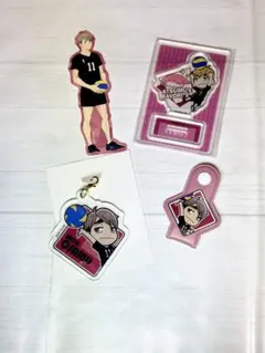 ハイキュー　アクリルスタンド　コードホルダー　アクリルチャーム　宮治　宮侑