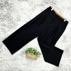 良品 UNIQLO ワイドパンツ M ブラック ウルトラストレッチ きれいめ