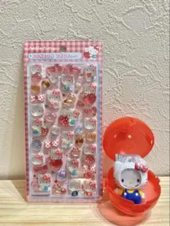 【値下げ中】キティ ボンボンドロップシール フォトフレームマスコット 2点セット