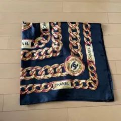 美品 シャネル スカーフ 総柄 ココマーク カラフル CCロゴ