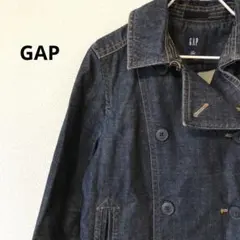 GAP ギャップ デニム ピーコート インディゴブルー  L