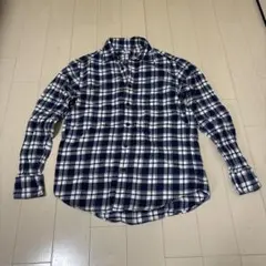 フランネルシャツ 青