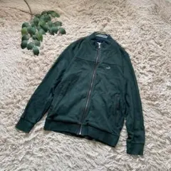 5318❃クロコダイル❃ジップアップブルゾン【M】グリーン/ジャケット/ロゴ刺繍