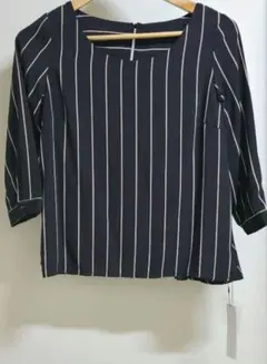 新品タグ付CECIL Mc BEE ストライプ7分袖ブラウス トップス