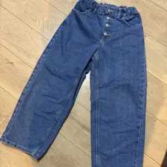 GU デニム ハイウエストパンツ 140