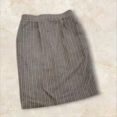ティティベイト　タイトスカート　グレー　ストライプ　秋冬　Mサイズのサムネイル