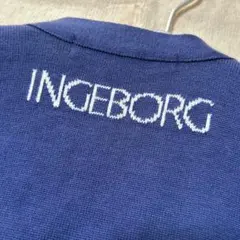 INGEBORG インゲボルグ 長袖 カーディガン 金ボタン ネイビー系