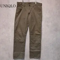 ユニクロ チノパン 34 カーキ メンズ ストレッチ カジュアルパンツ