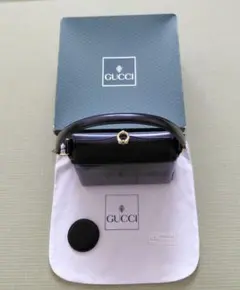 オールドグッチ ホースシュー金具 ハンドバッグ　ブラック