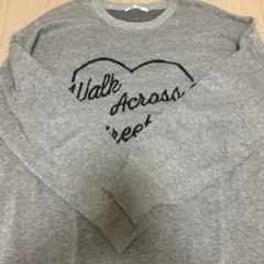 RETRO GIRL グレー ハート刺繍 セーター