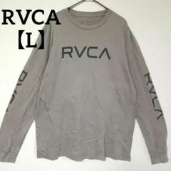 RVCA【L】ルーカ 長袖Tシャツ ロンT ビッグロゴ 袖ロゴ グレージュのサムネイル