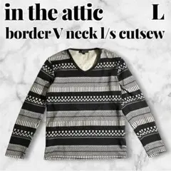 In The Attic border V neck l/s cutsew Lのサムネイル