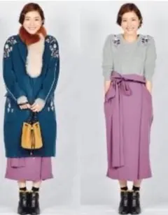 石原さとみさん着用KBFラップスカート パープルのサムネイル