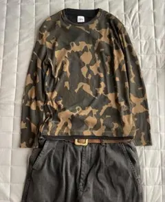 00s zara Y2K アーカイブ カモフラ 迷彩 短丈サーマルロンT - メルカリ