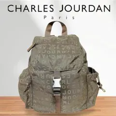 美品✨️CHARLES JOURDAN シャルルジョルダン ロゴ総柄 リュックのサムネイル