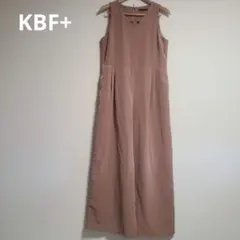 KBF+ オールインワン サロペット パンツ ワイドパンツ Vネック タック