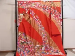 新品☆最高級正絹産着（祝着）特選京友禅手描き美術特選染古典豪華花車