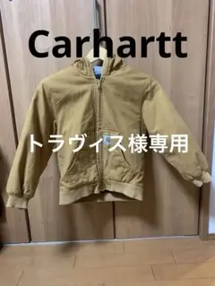 希少　Carhartt キッズ ダック地 フーデッドジャケット S (7-9)のサムネイル