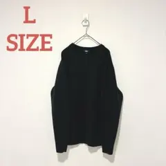 UNIQLO ウォッシャブルミラノリブクルーネック　ブラック　Lサイズ　25FW