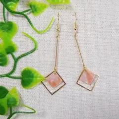 ゆらゆらピアス。:°ஐ♡*ピンク　No.397