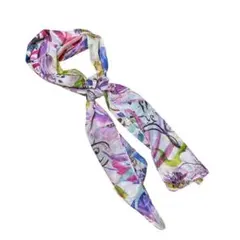 大判ストール 花柄 スカーフ ラメ　春 夏