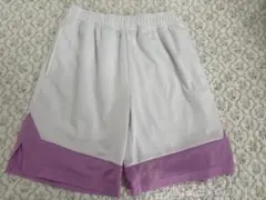adidas バスケットボールパンツ M ホワイト/パープル