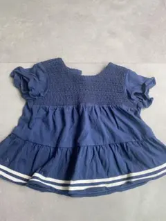 ラルフローレン　ネイビー フリル袖 トップス　18m