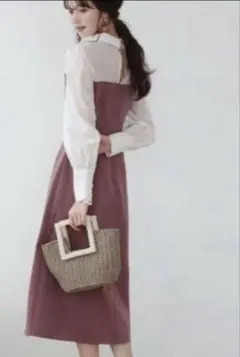 セゾンドパピヨンSAISON DE PAPILLONドッキングビスチェワンピース