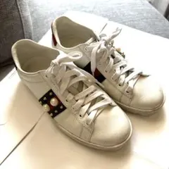 GUCCI グッチ レザー ローカットスニーカー シェリーライン 安室奈美恵