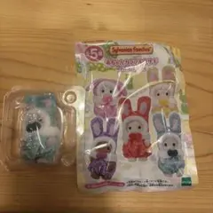 シルバニアファミリー 赤ちゃんカラフルウサギ コスチューム わたウサギ