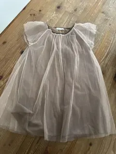 ZARA GIRLS チュールワンピース L 重ね着 透け感