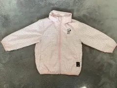 PEANUTS スヌーピー　チェック柄　ウインドブレーカー　90cm