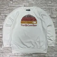 StateofMine スウェット ノースカロライナ フロントロゴ ホワイト