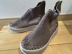 ゴムゴム 厚底 ハイカット スニーカー 超軽量 ブラウン ブーツ ssサイズ